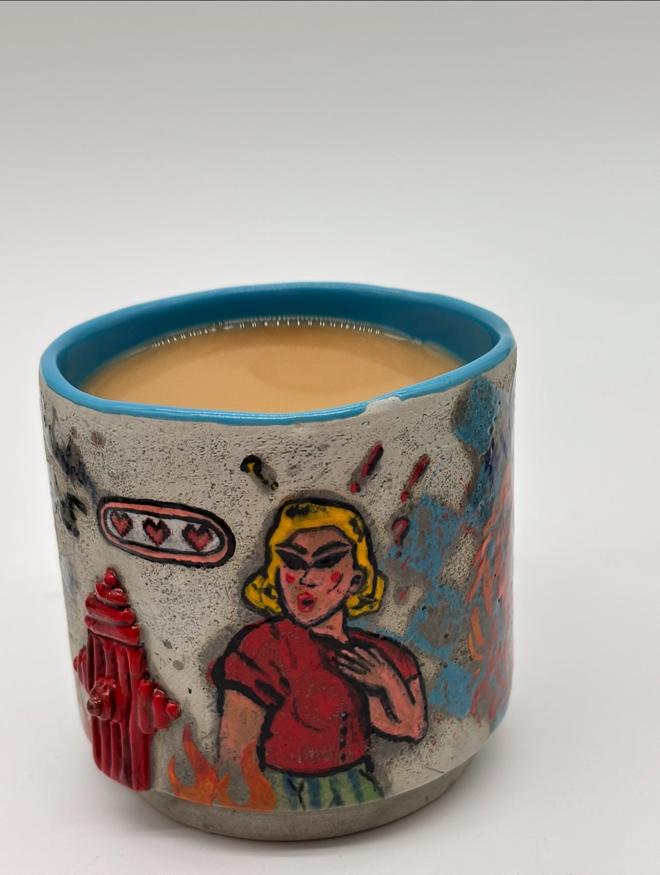 Large Graffiti  Cup Blue