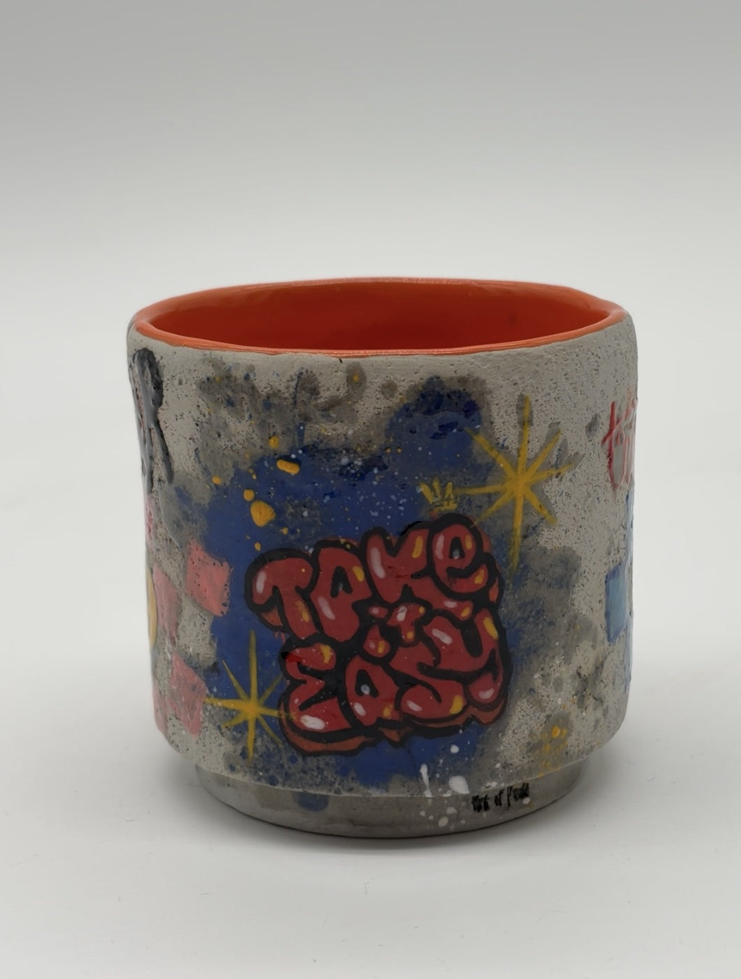 Large Graffiti Cup Orange