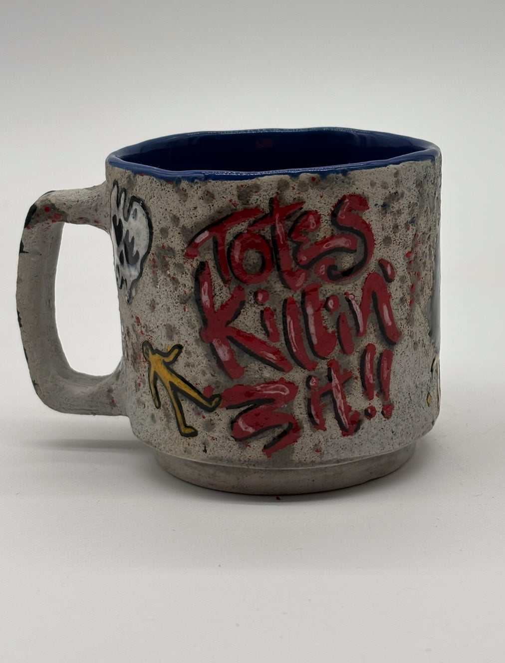Large Graffiti Mug Deep Blue