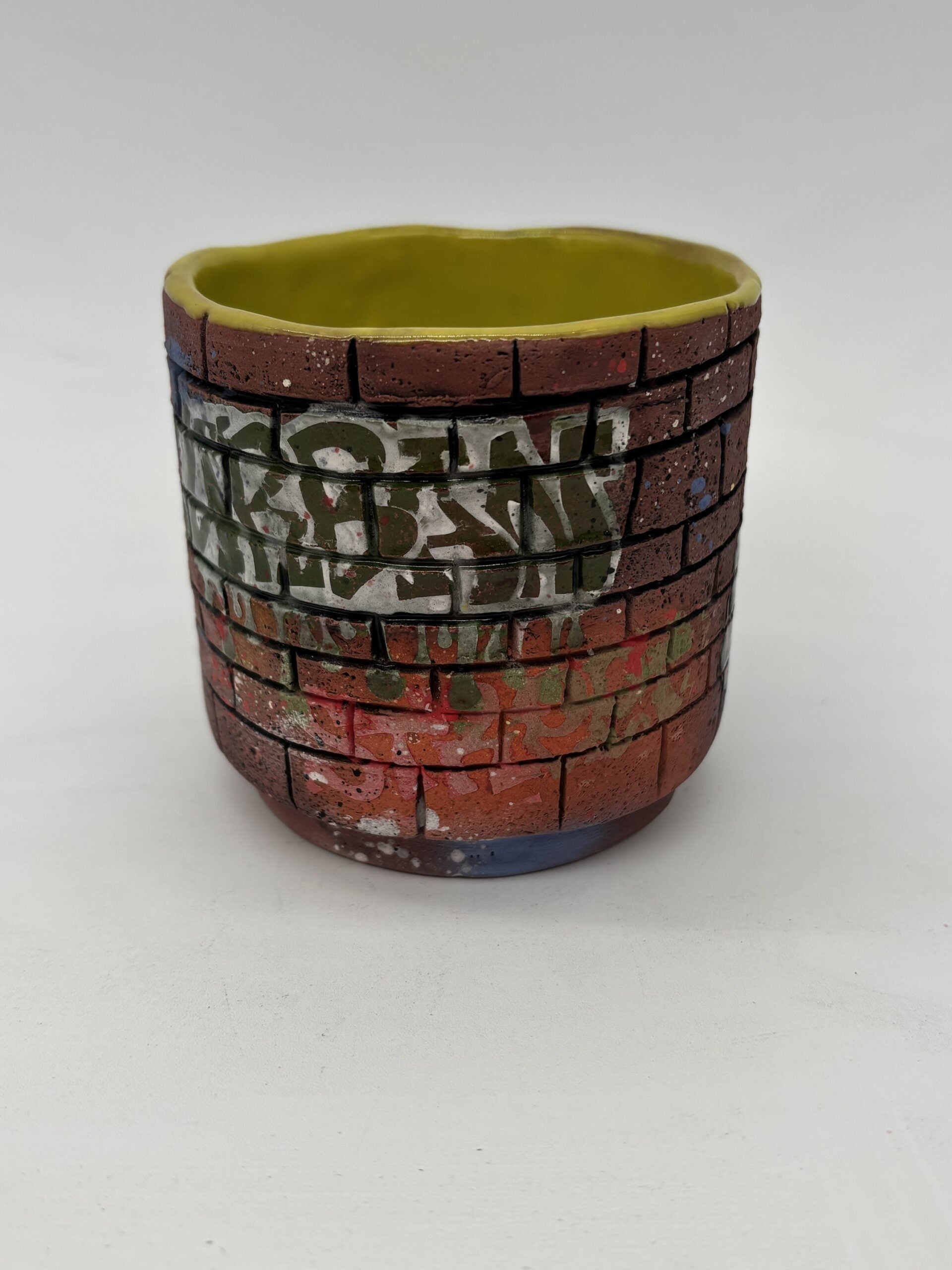 Green Brick Graffiti Cup