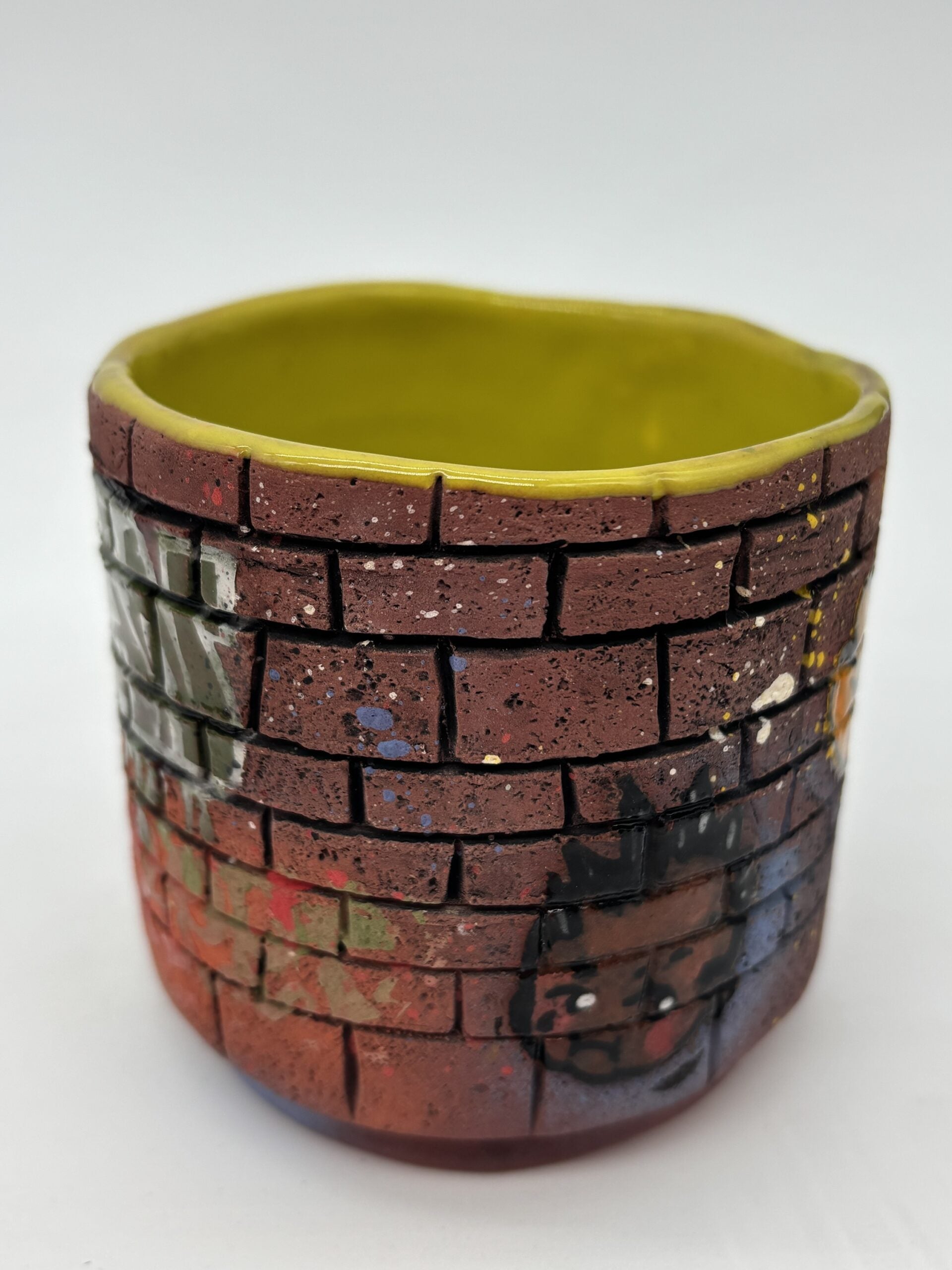 Green Brick Graffiti Cup