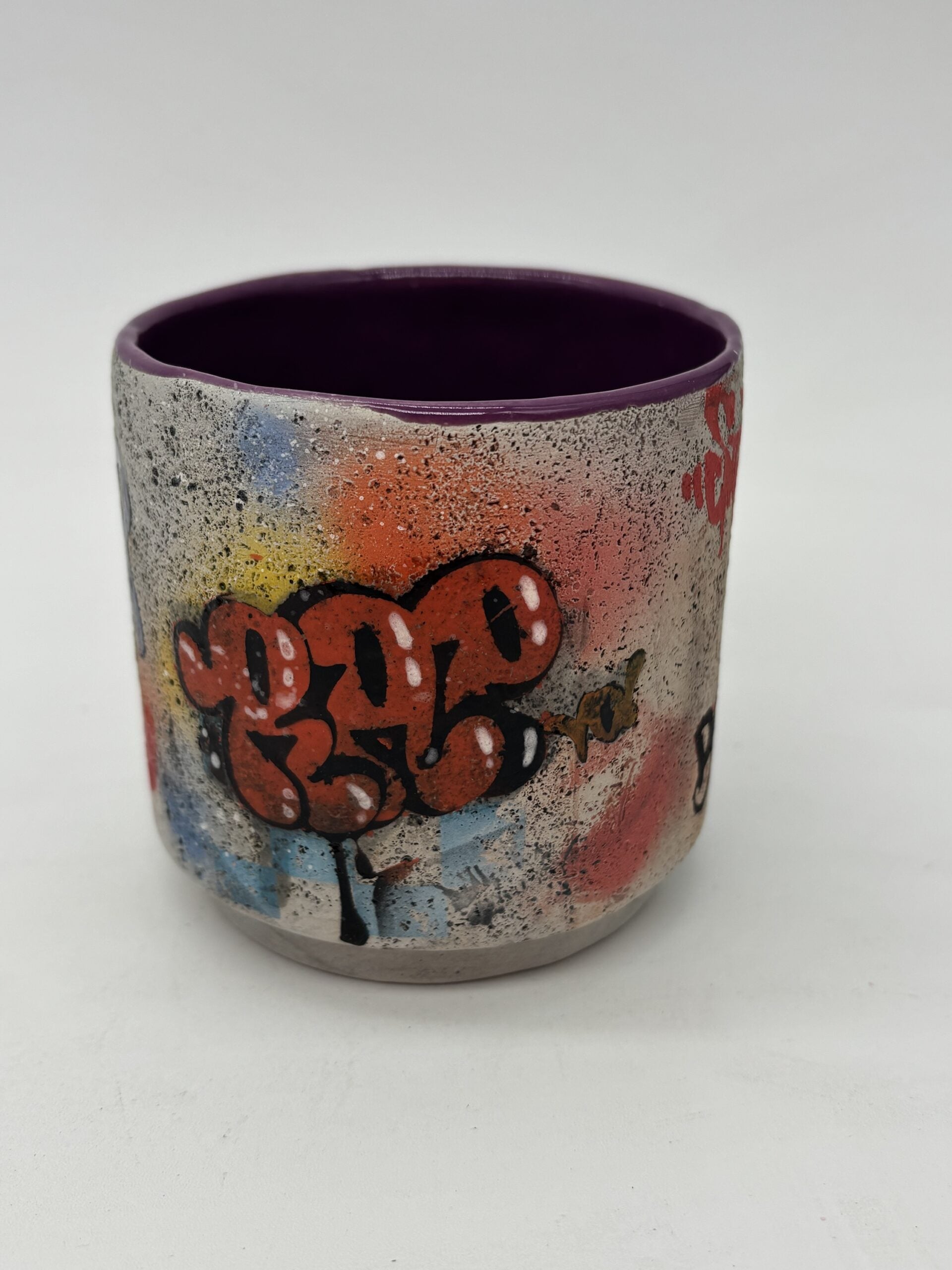 Large Purple Graffiti Mug