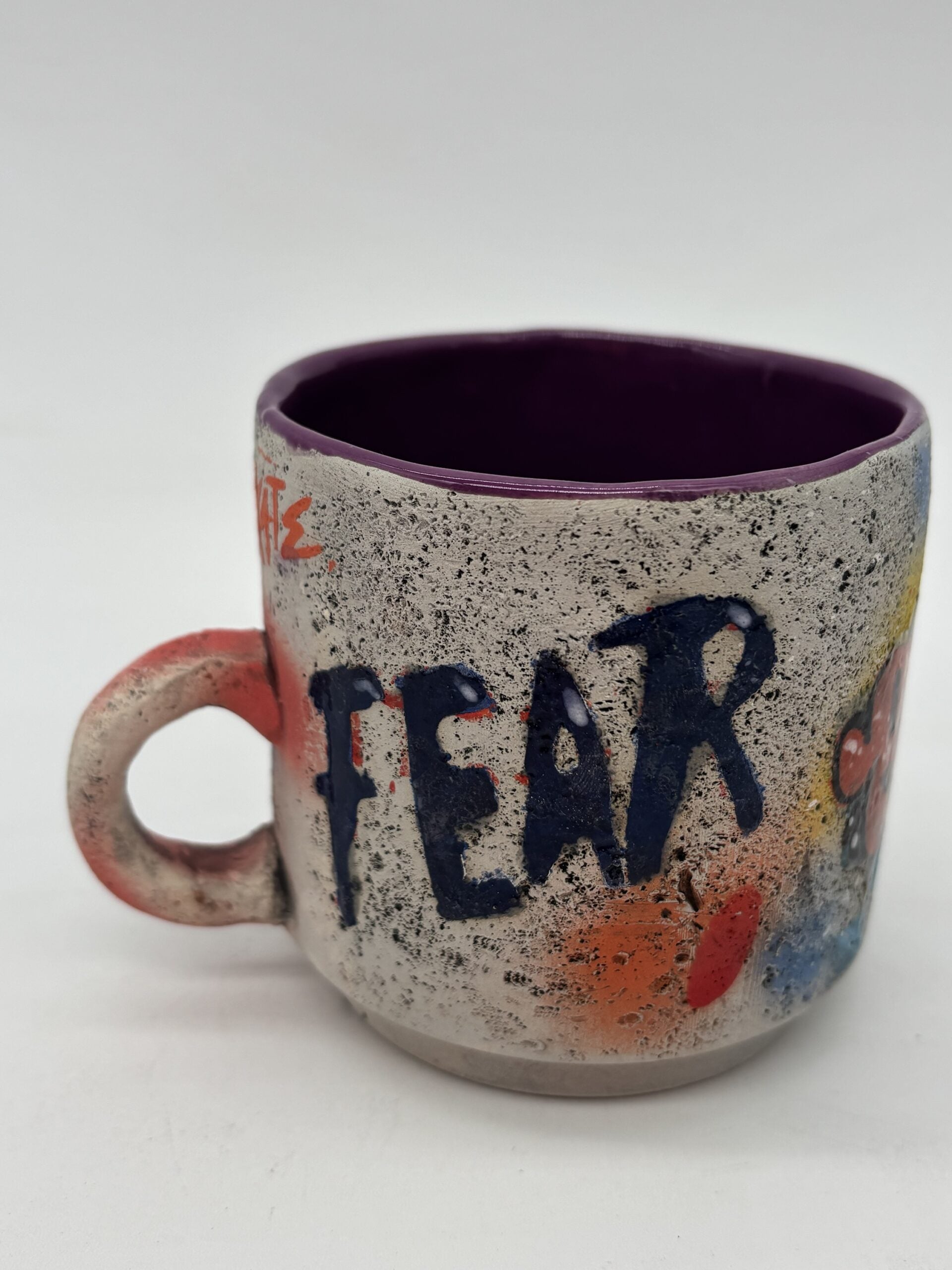 Large Purple Graffiti Mug