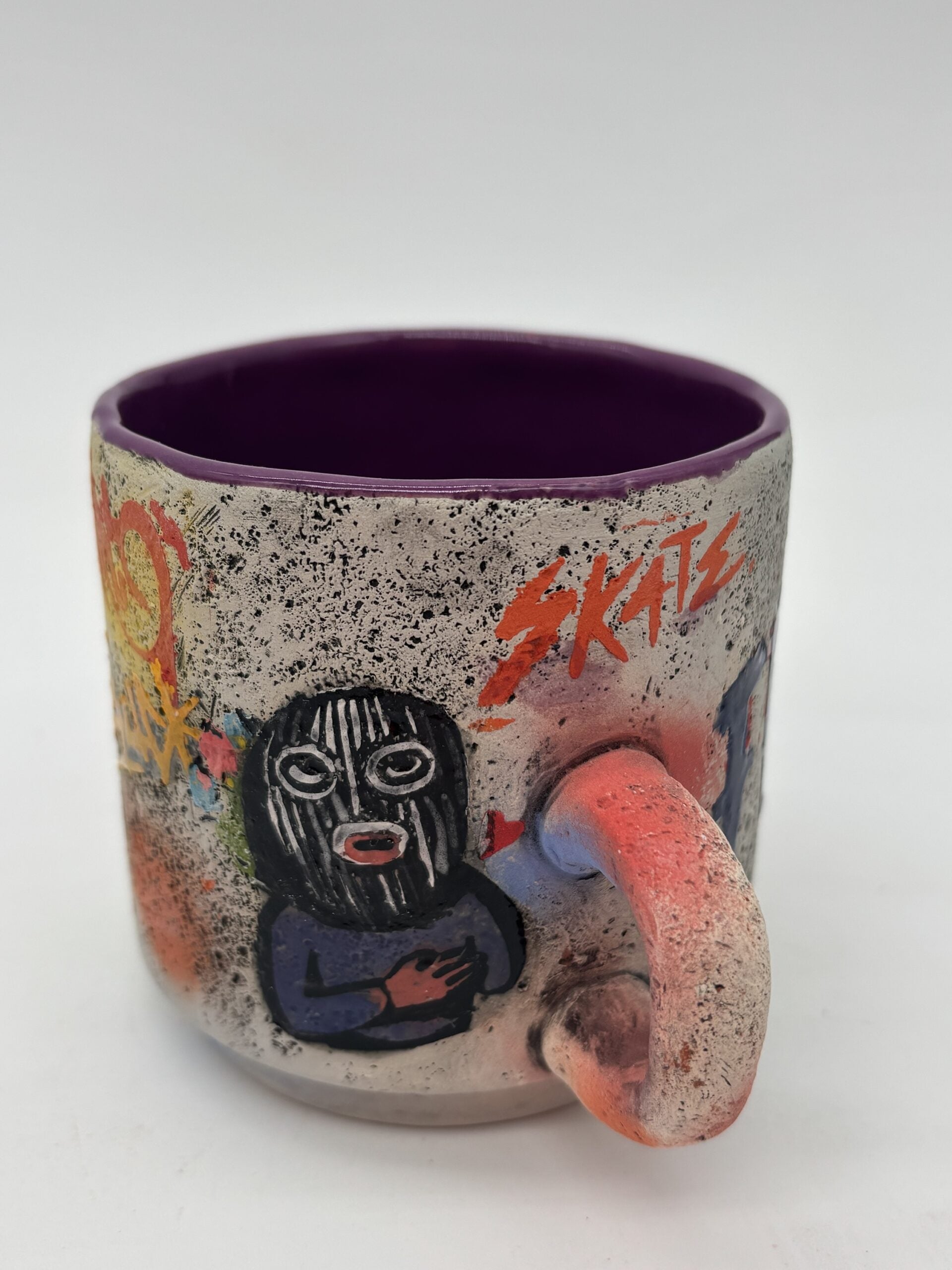 Large Purple Graffiti Mug